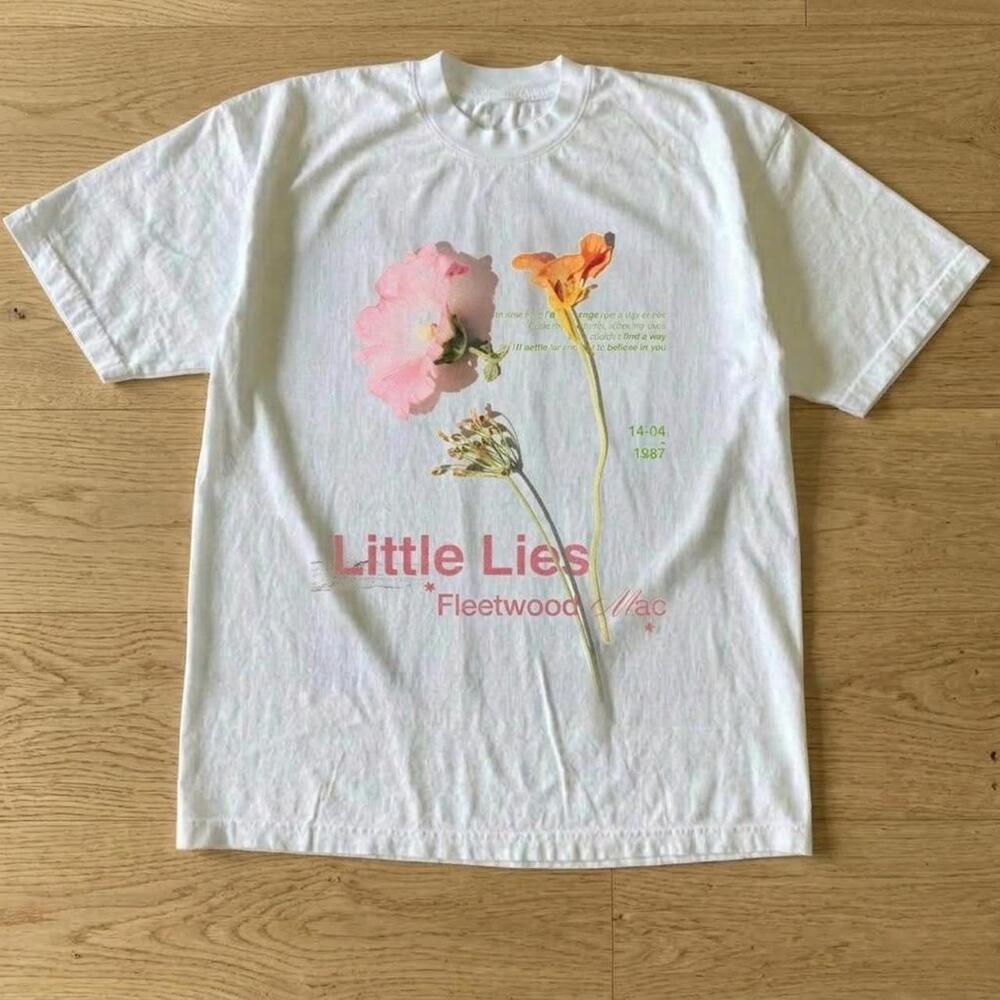 Little Lies Fleetwood Mac White Cotton T Shirt
